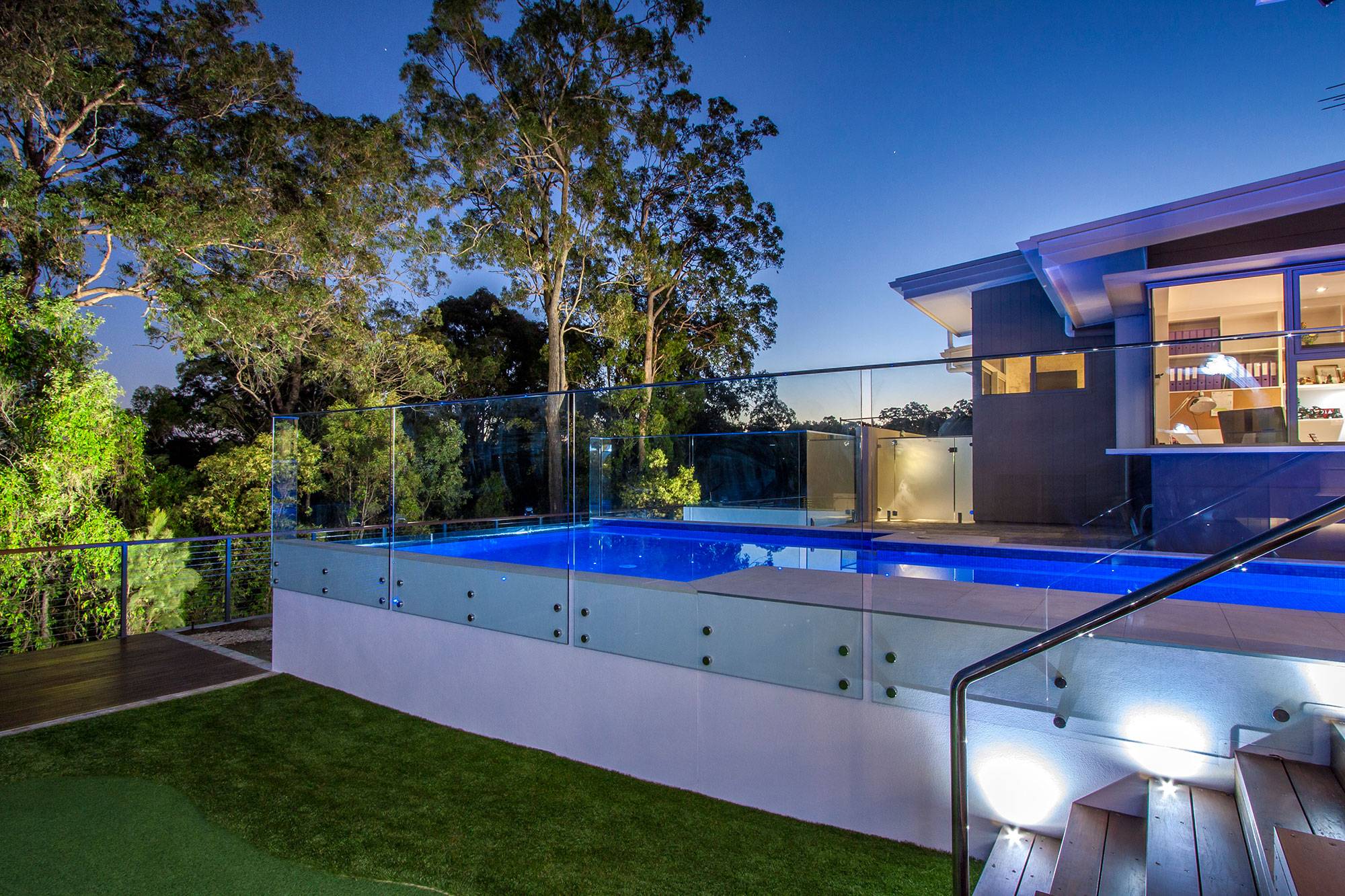 Image of residential swimming pool landscape architecture