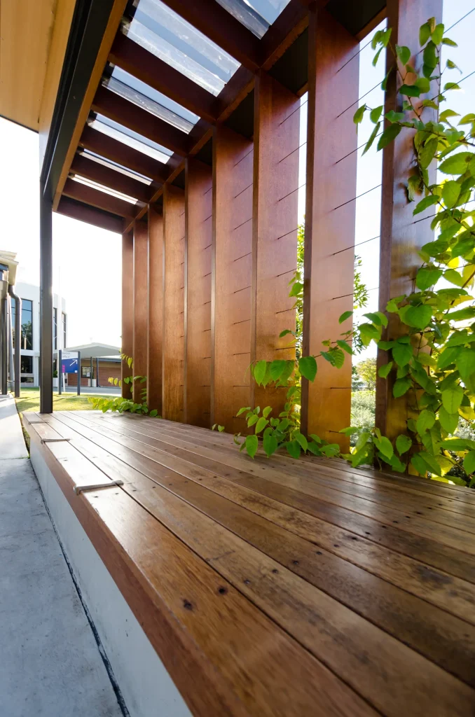 Wooden bench