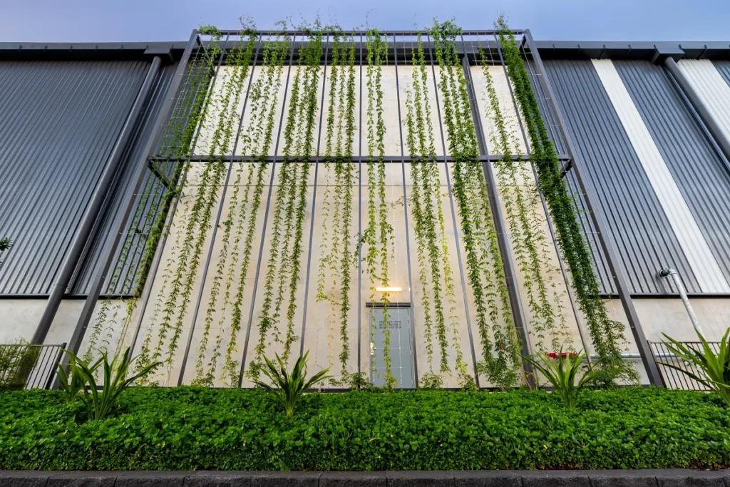 Green wall trellis to Bapcor Distribution Centre