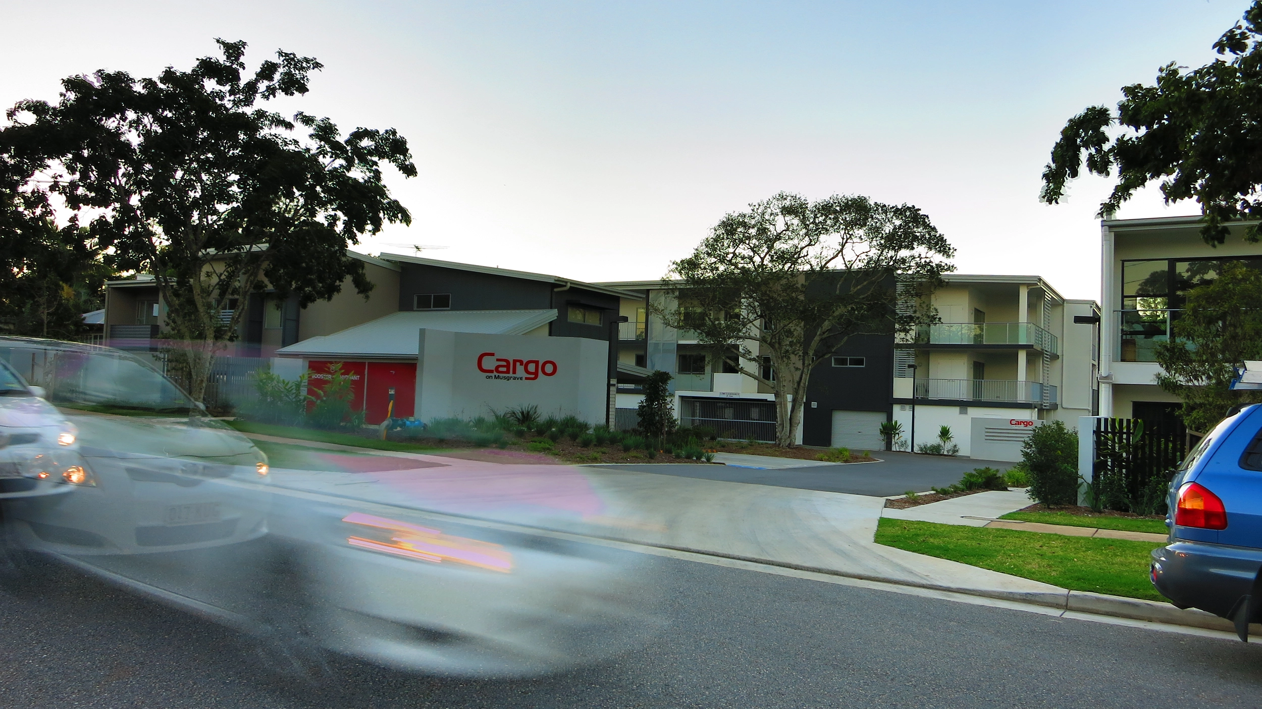 Cargo On Musgrave Entry Sign and Road